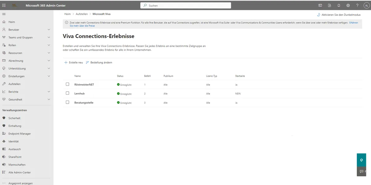 Figure from “Viva Connections: Up to 10 Dashboards in Teams”